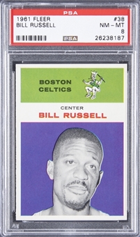 1961-62 Fleer #38 Bill Russell – PSA NM-MT 8